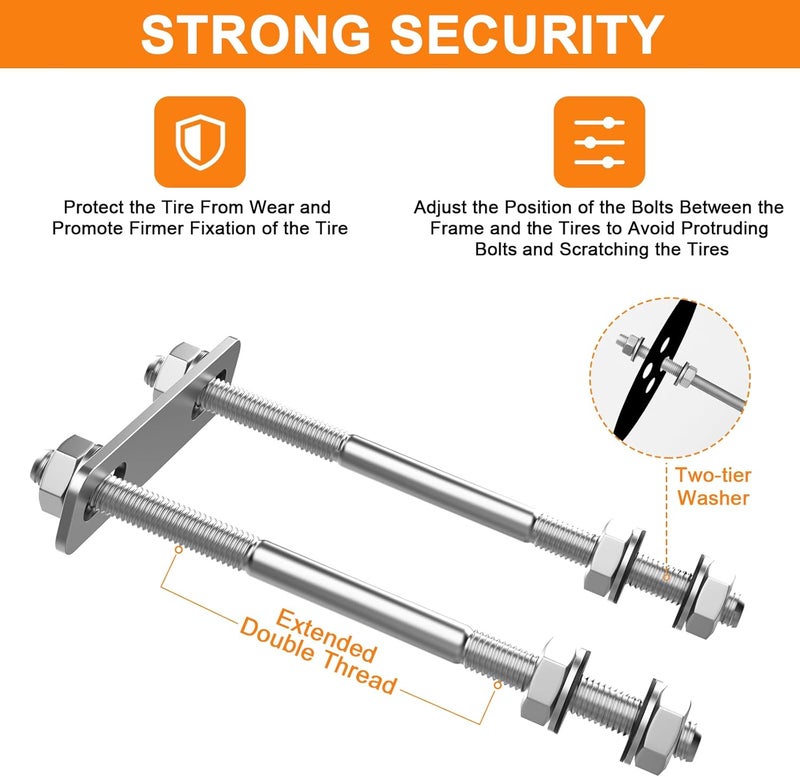 lcusepu Spare Tire Carrier, 120LBS Weight Capacity Boat Trailer Spare Tire Mount, Universal Upgrade Designed Trailer Spare Tire Holder, Fits 4 & 5 & 6 Lugs Wheels on The Various Bolt Patterns - Image 4